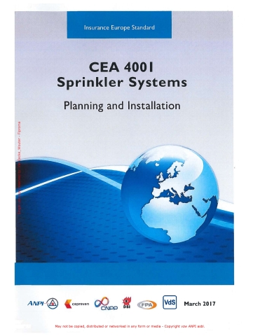 CEA 4001 - 2017 Sprinkler systems - Planning and installation