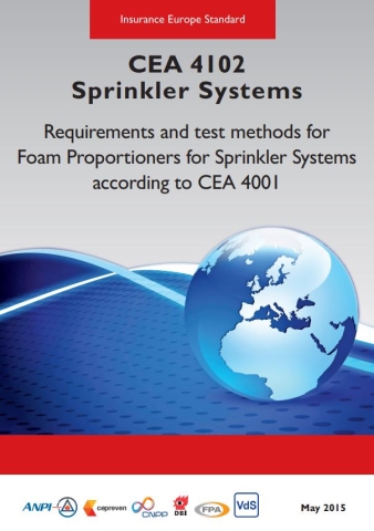 CEA 4102 - Foam proportioners for sprinkler systems according to CEA 4001 (E)