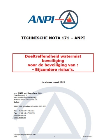 NTN 171 Special risks protection efficiency by watermist protection (N)