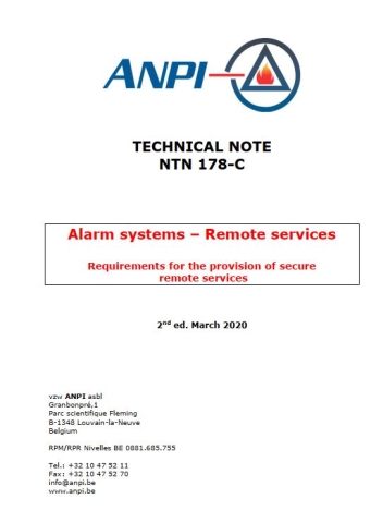 NTN 178-C Alarm systems - Remote services 
