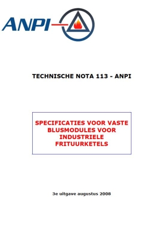 NTN 113 Blusmodules voor industriële frituurketels