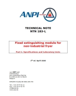NTN 183-L Fixed extinguishing module for non-industrial fryer : Part L (E)
